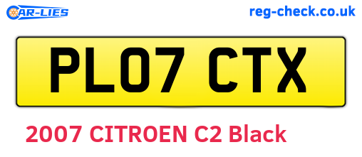 PL07CTX are the vehicle registration plates.