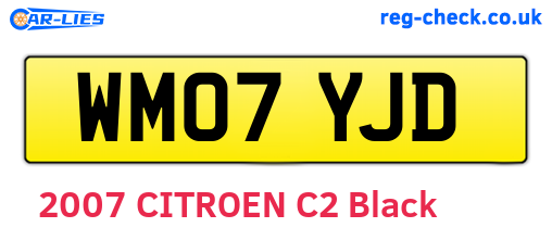 WM07YJD are the vehicle registration plates.