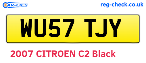 WU57TJY are the vehicle registration plates.