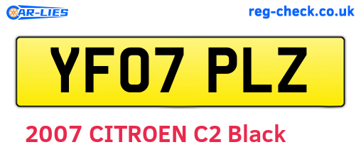 YF07PLZ are the vehicle registration plates.