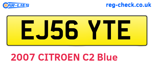 EJ56YTE are the vehicle registration plates.