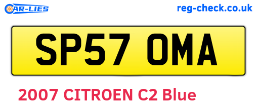 SP57OMA are the vehicle registration plates.