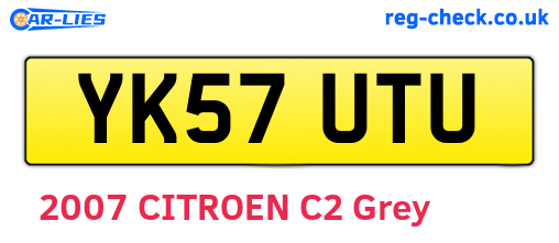 YK57UTU are the vehicle registration plates.
