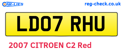 LD07RHU are the vehicle registration plates.