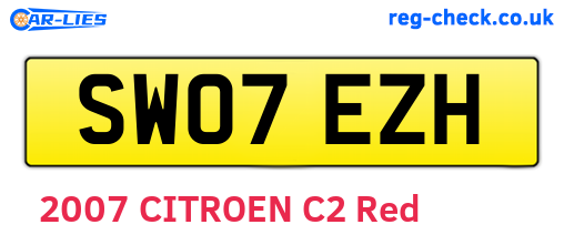 SW07EZH are the vehicle registration plates.