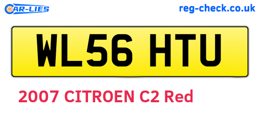 WL56HTU are the vehicle registration plates.