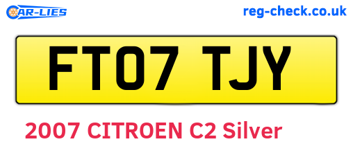 FT07TJY are the vehicle registration plates.