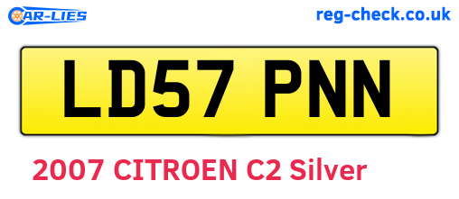 LD57PNN are the vehicle registration plates.