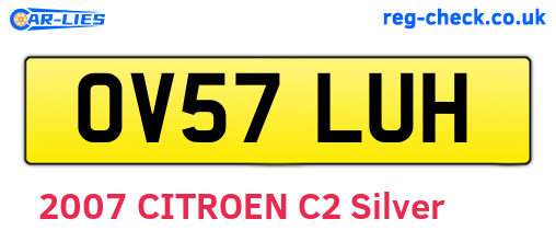 OV57LUH are the vehicle registration plates.
