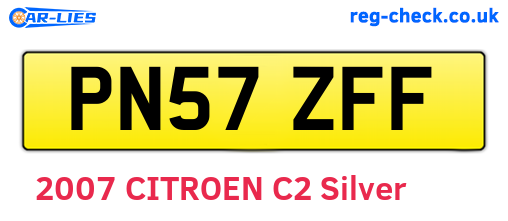 PN57ZFF are the vehicle registration plates.