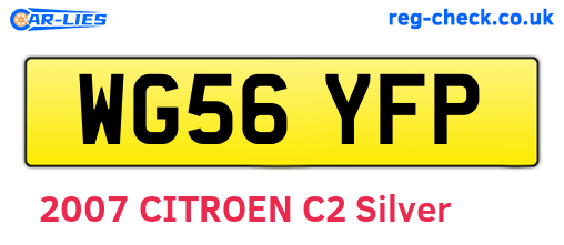 WG56YFP are the vehicle registration plates.
