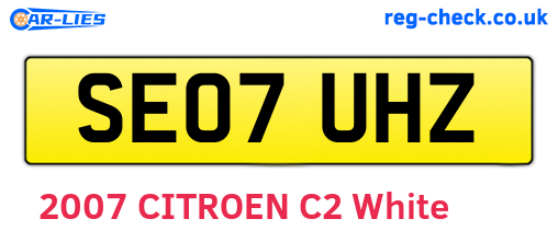 SE07UHZ are the vehicle registration plates.