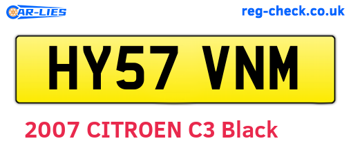 HY57VNM are the vehicle registration plates.