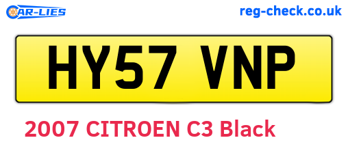 HY57VNP are the vehicle registration plates.