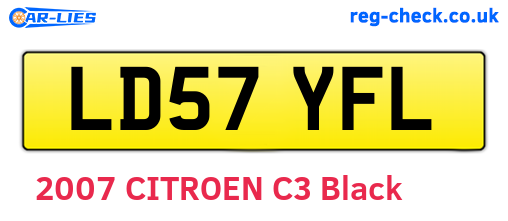 LD57YFL are the vehicle registration plates.