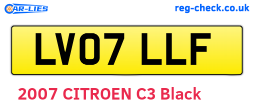 LV07LLF are the vehicle registration plates.