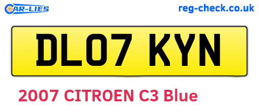 DL07KYN are the vehicle registration plates.