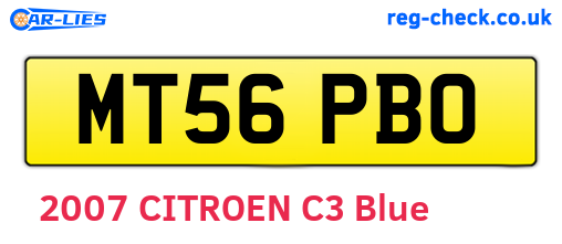 MT56PBO are the vehicle registration plates.