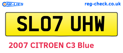 SL07UHW are the vehicle registration plates.