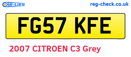 FG57KFE are the vehicle registration plates.