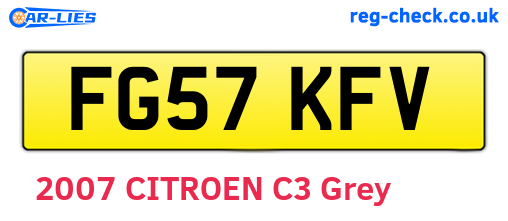 FG57KFV are the vehicle registration plates.