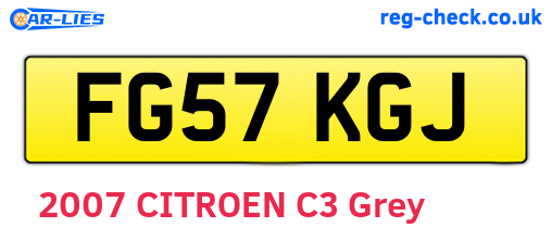 FG57KGJ are the vehicle registration plates.