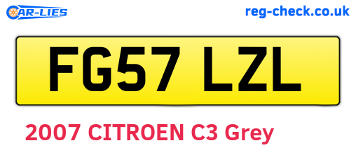 FG57LZL are the vehicle registration plates.