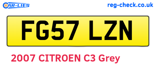 FG57LZN are the vehicle registration plates.