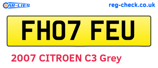 FH07FEU are the vehicle registration plates.