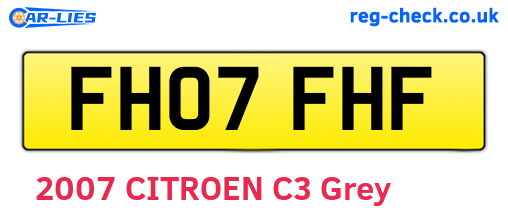FH07FHF are the vehicle registration plates.
