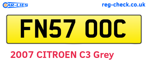 FN57OOC are the vehicle registration plates.