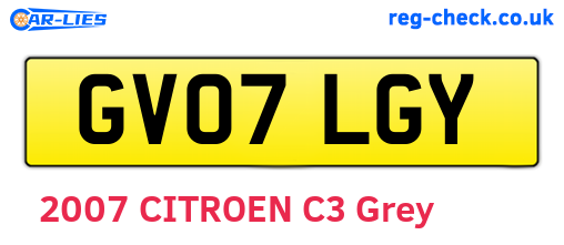GV07LGY are the vehicle registration plates.