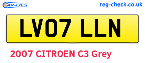 LV07LLN are the vehicle registration plates.
