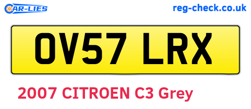 OV57LRX are the vehicle registration plates.