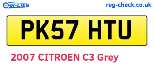 PK57HTU are the vehicle registration plates.