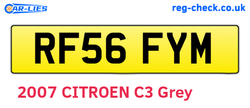 RF56FYM are the vehicle registration plates.