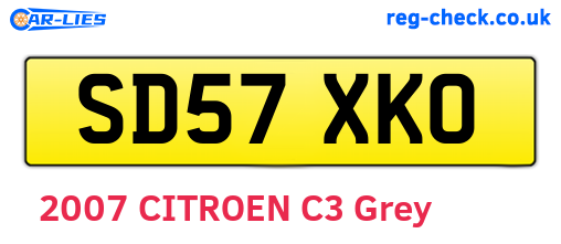 SD57XKO are the vehicle registration plates.