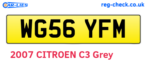 WG56YFM are the vehicle registration plates.