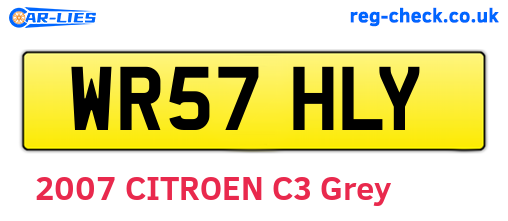 WR57HLY are the vehicle registration plates.