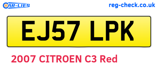 EJ57LPK are the vehicle registration plates.
