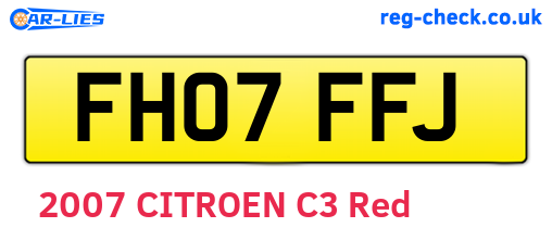 FH07FFJ are the vehicle registration plates.