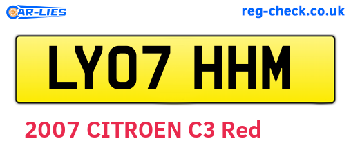 LY07HHM are the vehicle registration plates.