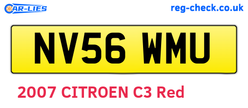 NV56WMU are the vehicle registration plates.