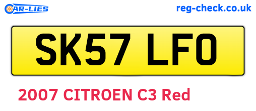 SK57LFO are the vehicle registration plates.