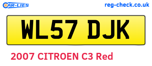 WL57DJK are the vehicle registration plates.