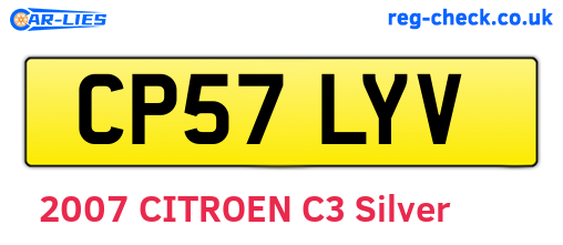 CP57LYV are the vehicle registration plates.