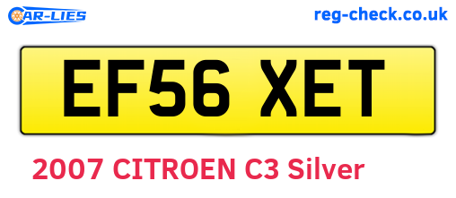 EF56XET are the vehicle registration plates.