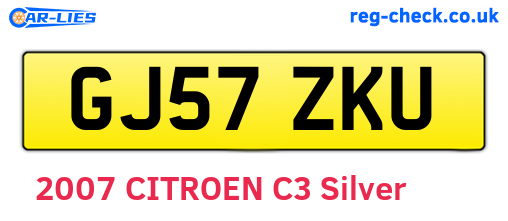 GJ57ZKU are the vehicle registration plates.