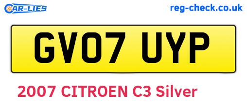 GV07UYP are the vehicle registration plates.
