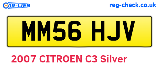 MM56HJV are the vehicle registration plates.